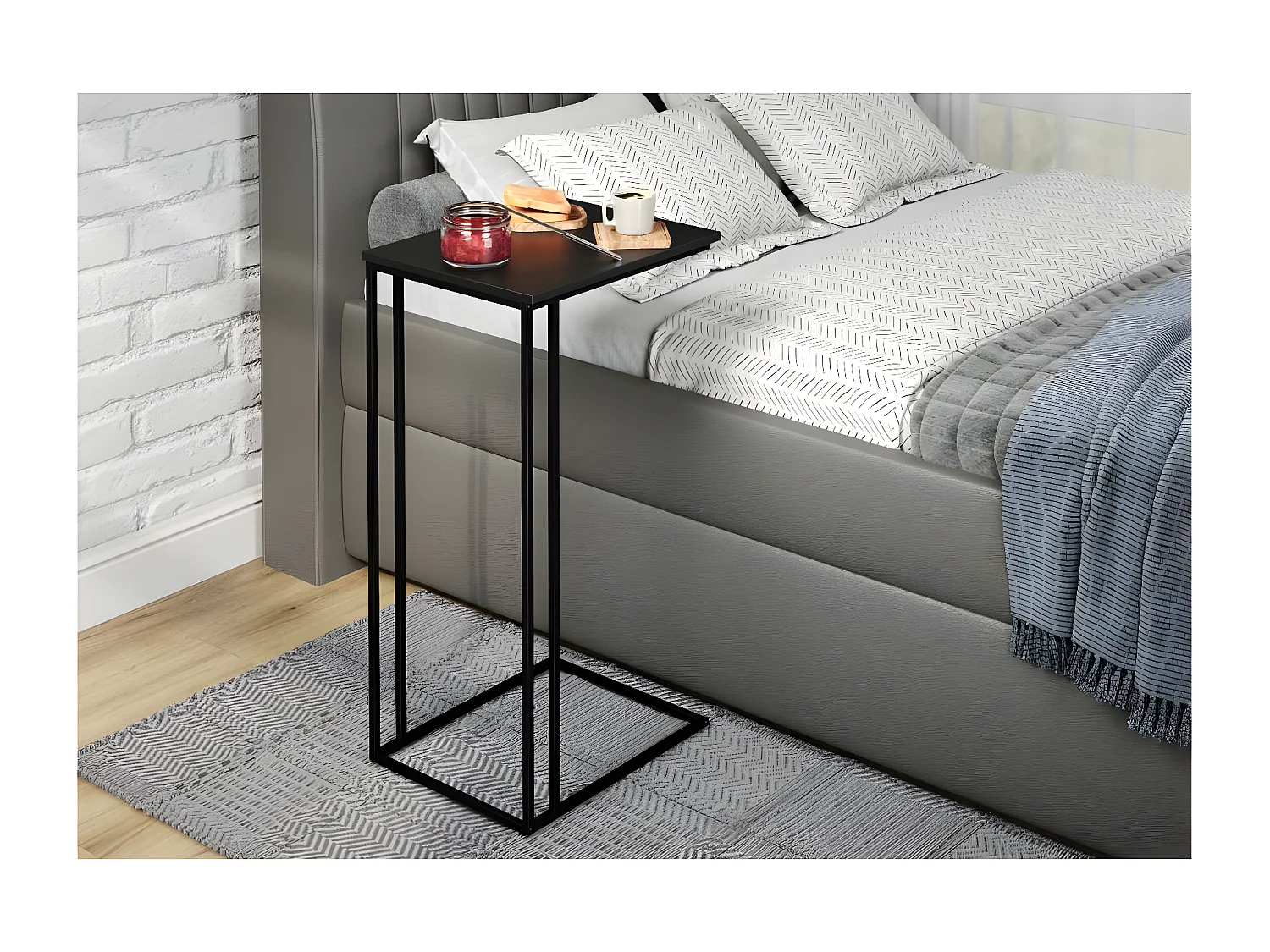 Strike table basse table d'angle noir.