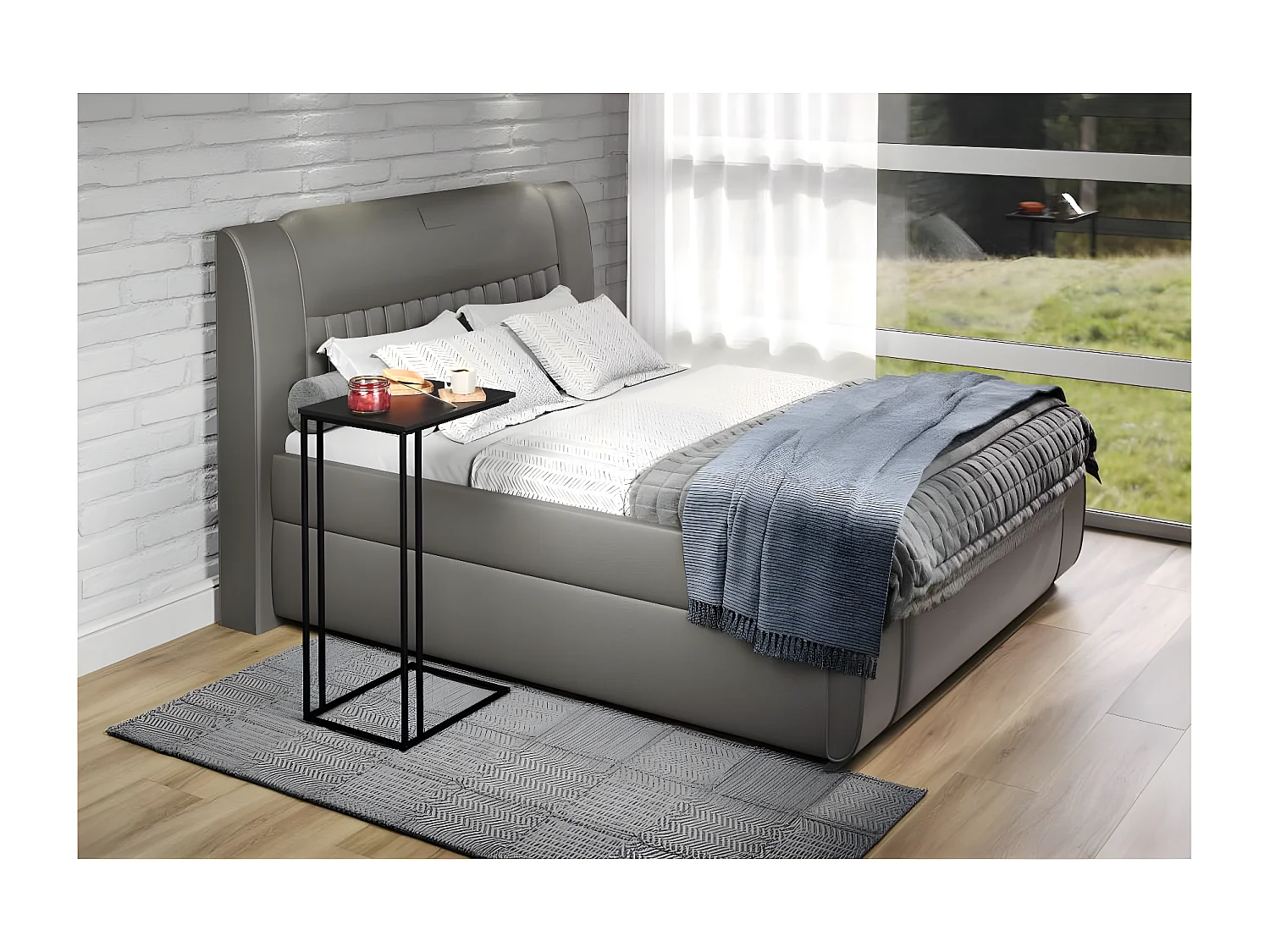 Strike table basse table d'angle noir.