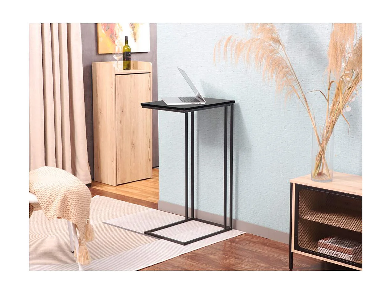 Tavolino da caffè Strike, tavolo angolare nero.