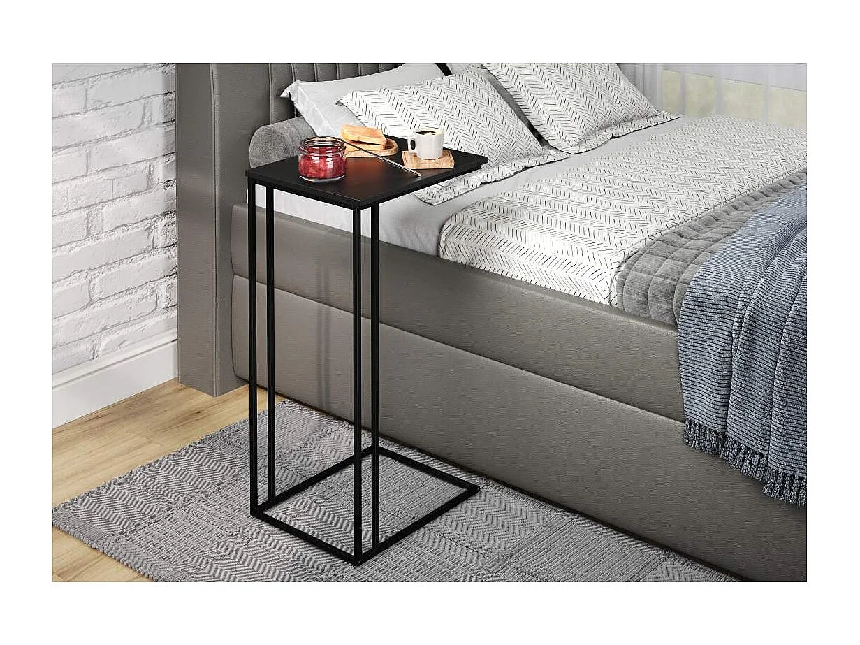 Tavolino da caffè Strike, tavolo angolare nero.