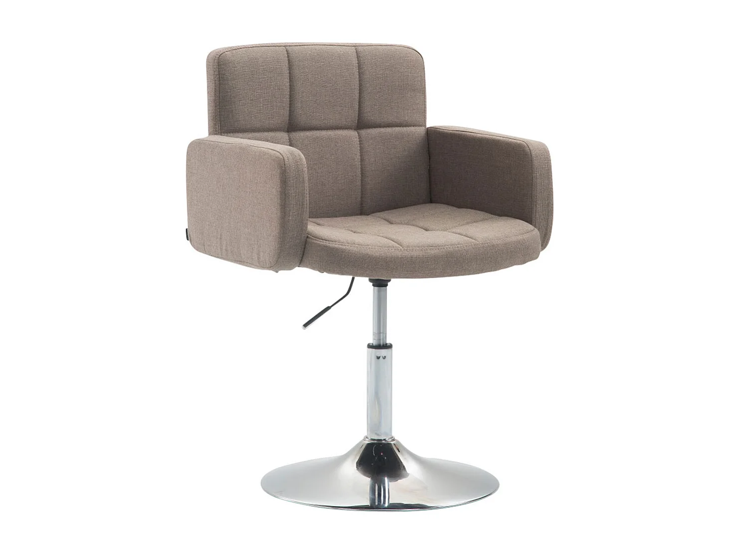 Fauteuil pivotant - Tissu & Noyer - Taupe - Los Angeles