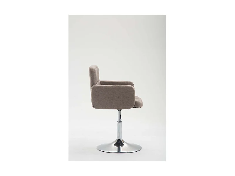 Drehsessel - Stoff & walnuss - taupe - Los Angeles
