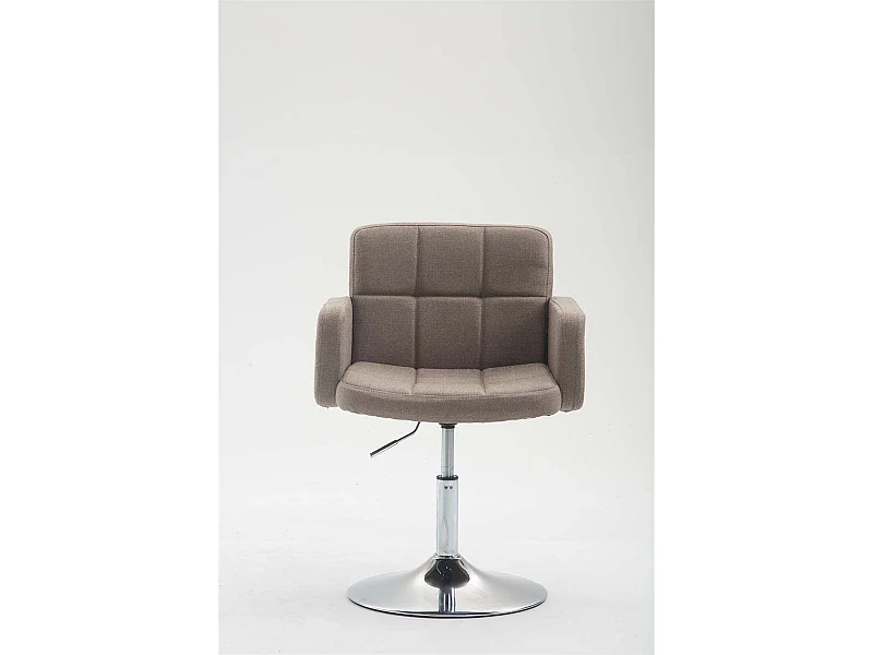Fauteuil pivotant - Tissu & Noyer - Taupe - Los Angeles