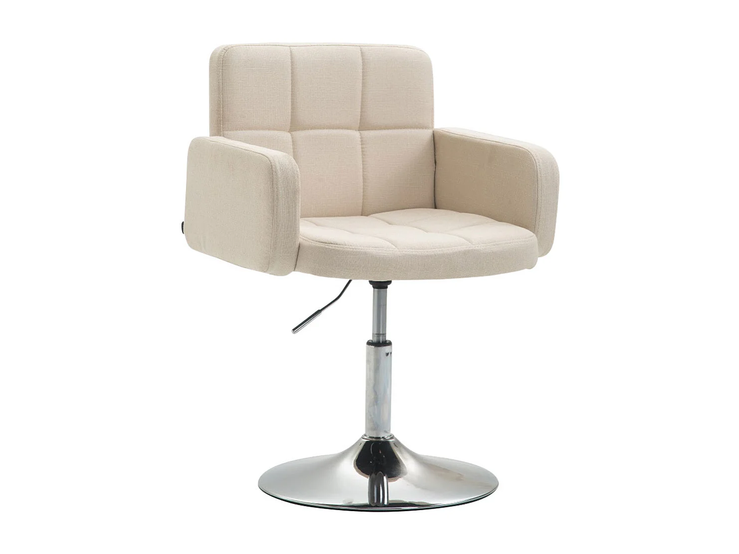 Drehsessel - Stoff & walnuss - creme - Los Angeles