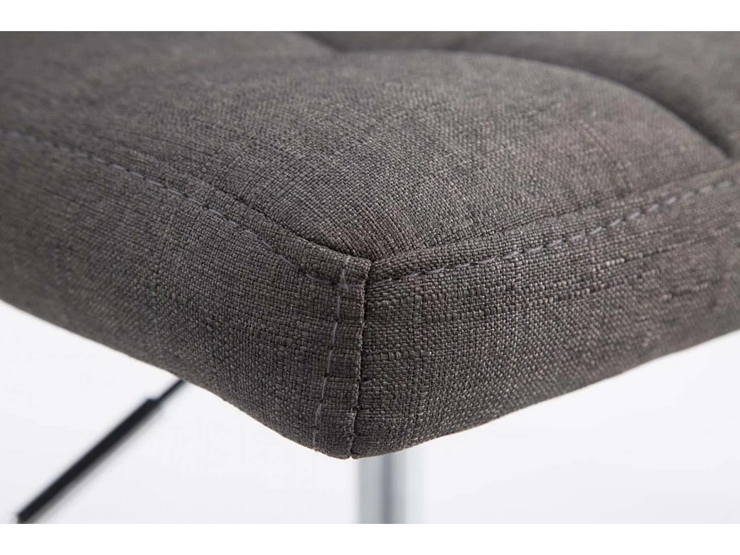 Lot de 2  Fauteuil pivotant - Tissu & Antique clair - Gris foncé - Palma V2