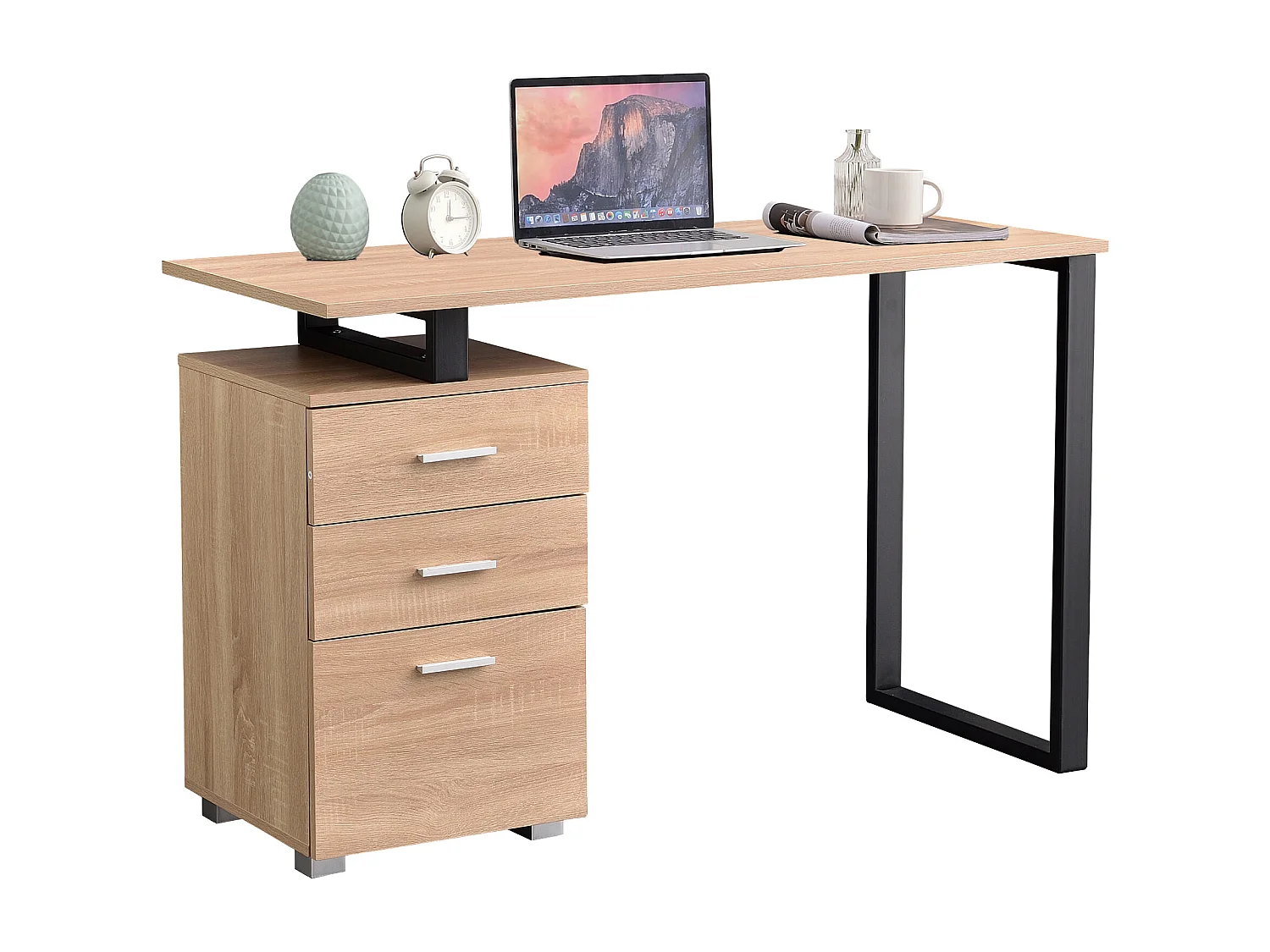table de bureau - Bois - 120 x 50 x 75cm - Nature - Stockton