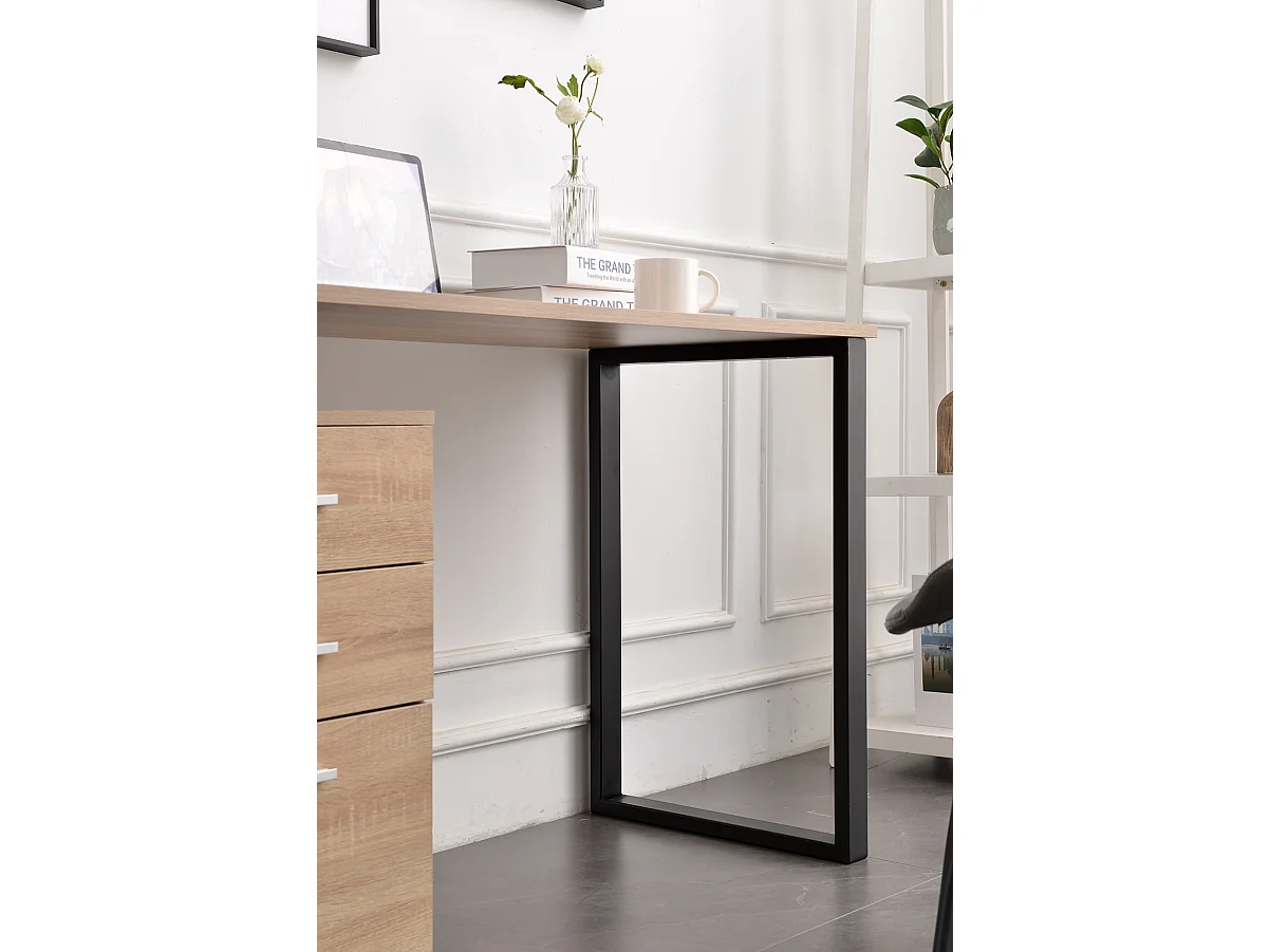 table de bureau - Bois - 120 x 50 x 75cm - Nature - Stockton