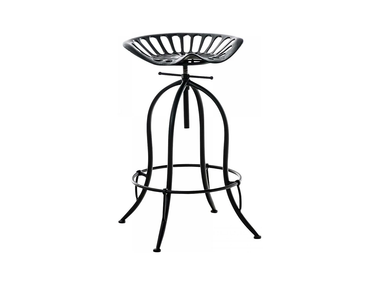 Tabouret de bar - Métal & Acier inoxydable - Noir - MIMOSA