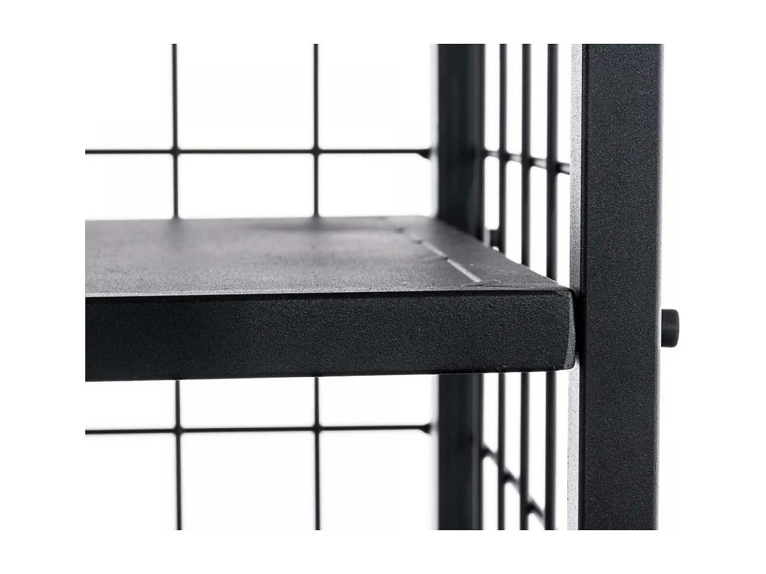 Etagère bois de cheminée - Métal - 40 x 40 x 120cm - Noir - Forrest