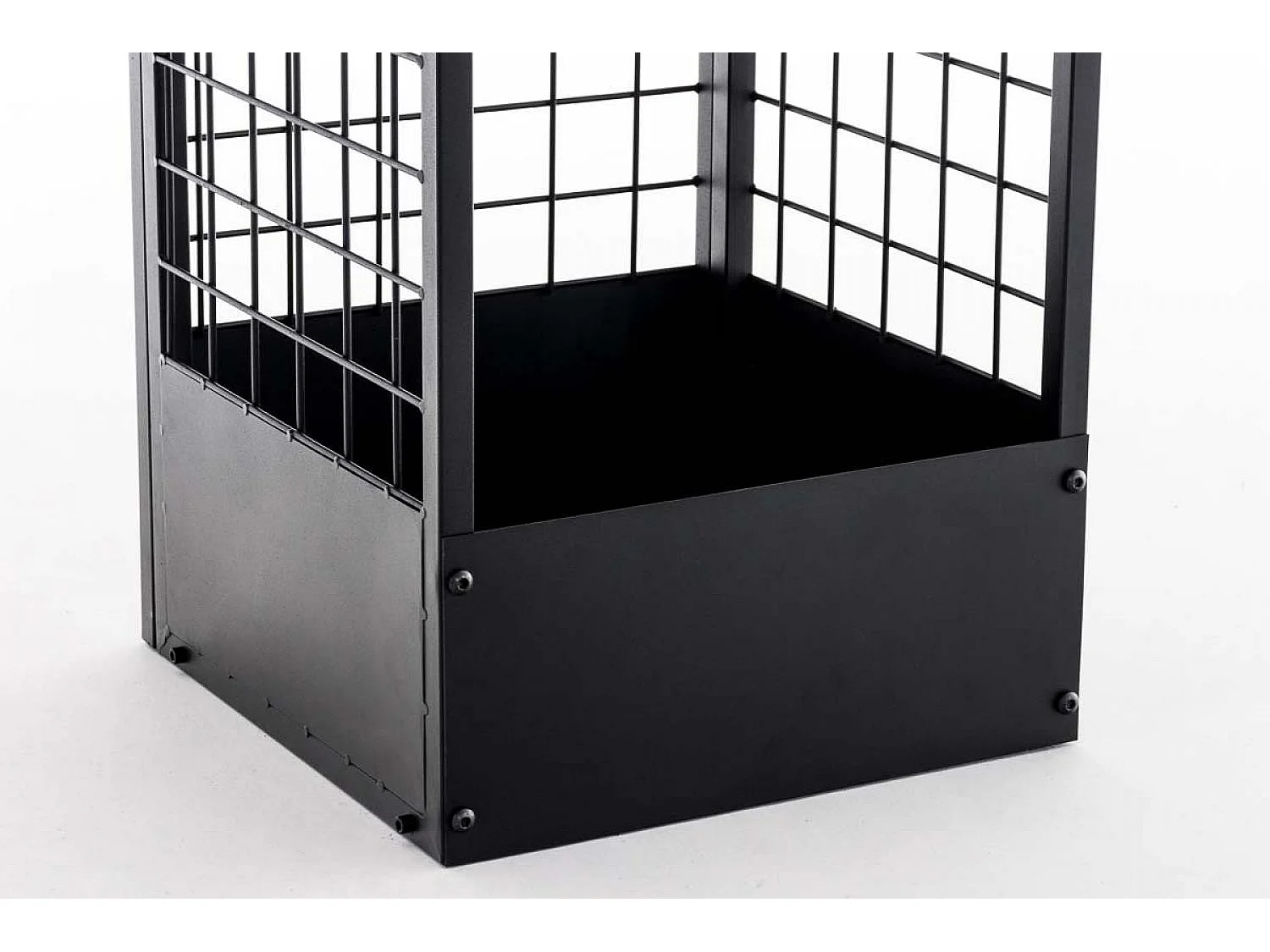 Etagère bois de cheminée - Métal - 40 x 40 x 120cm - Noir - Forrest