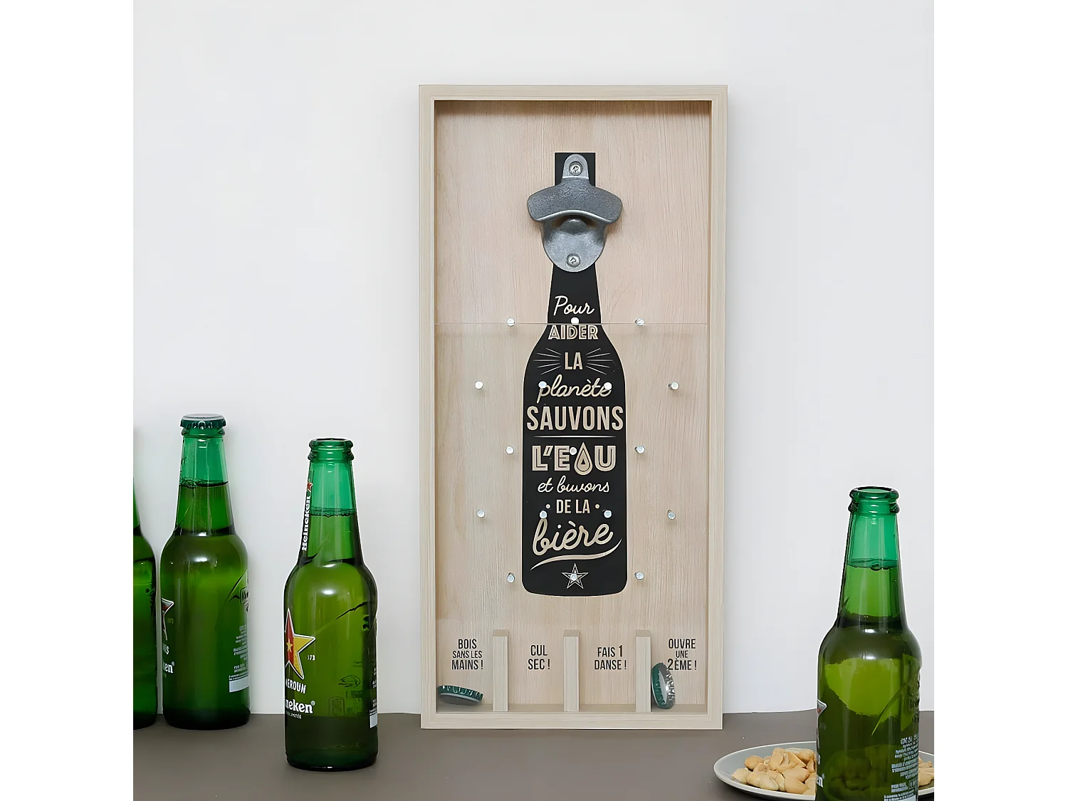 Décapsuleur Jeu Pinko en Bois clair 40 cm