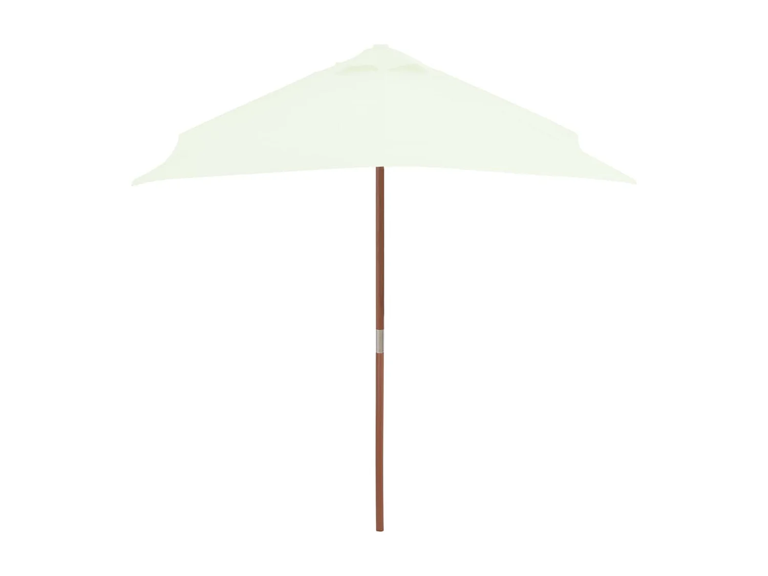 Parasol met houten paal 150x200 cm zandkleurig