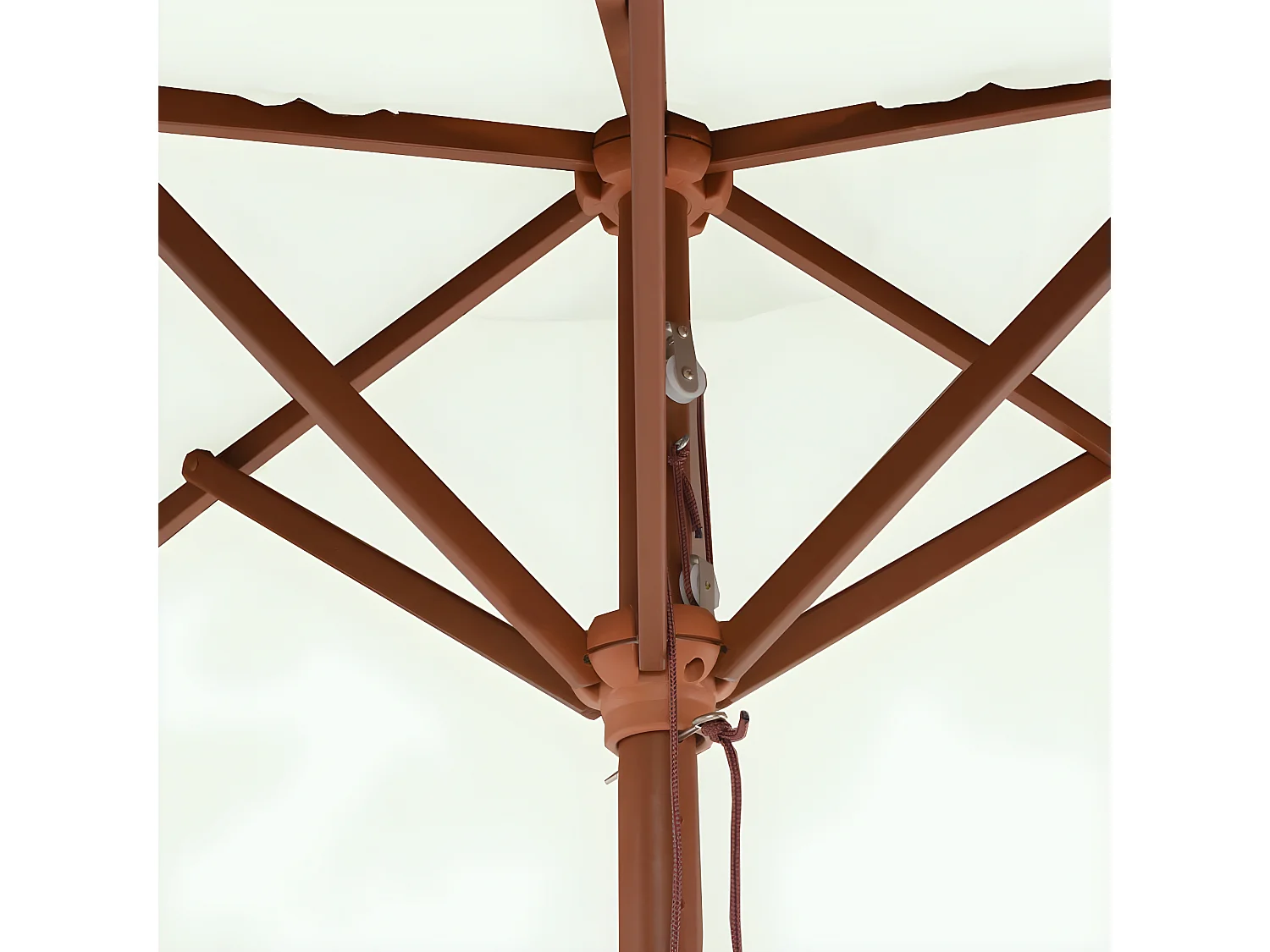 Parasol met houten paal 150x200 cm zandkleurig