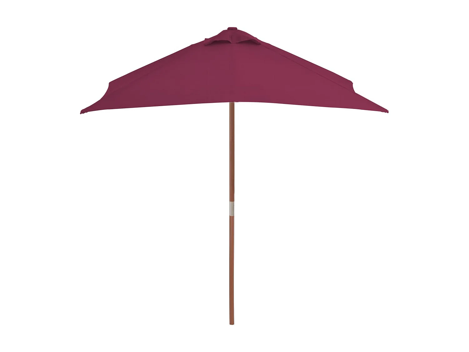 Parasol met houten paal 150x200 cm bordeauxrood