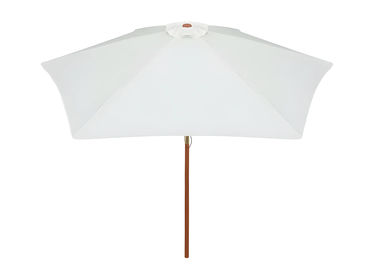 Guarda-sol com mastro em madeira 270x270 cm branco nata