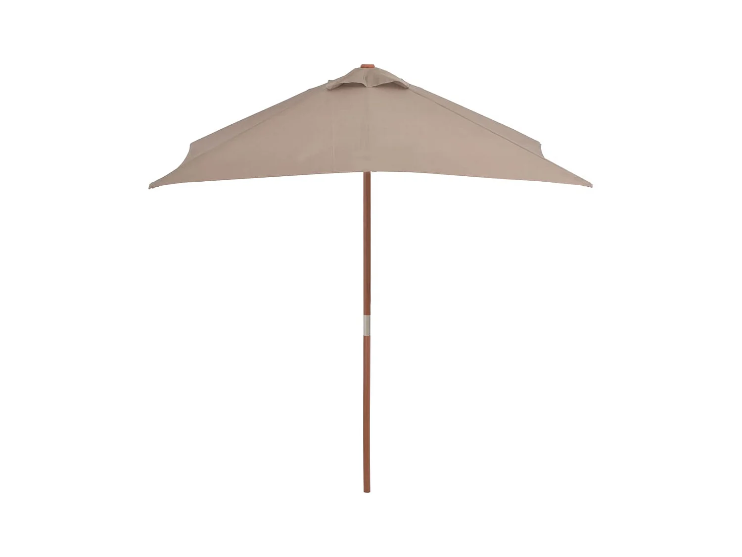 Parasol avec mât en bois 150 x 200 cm Taupe