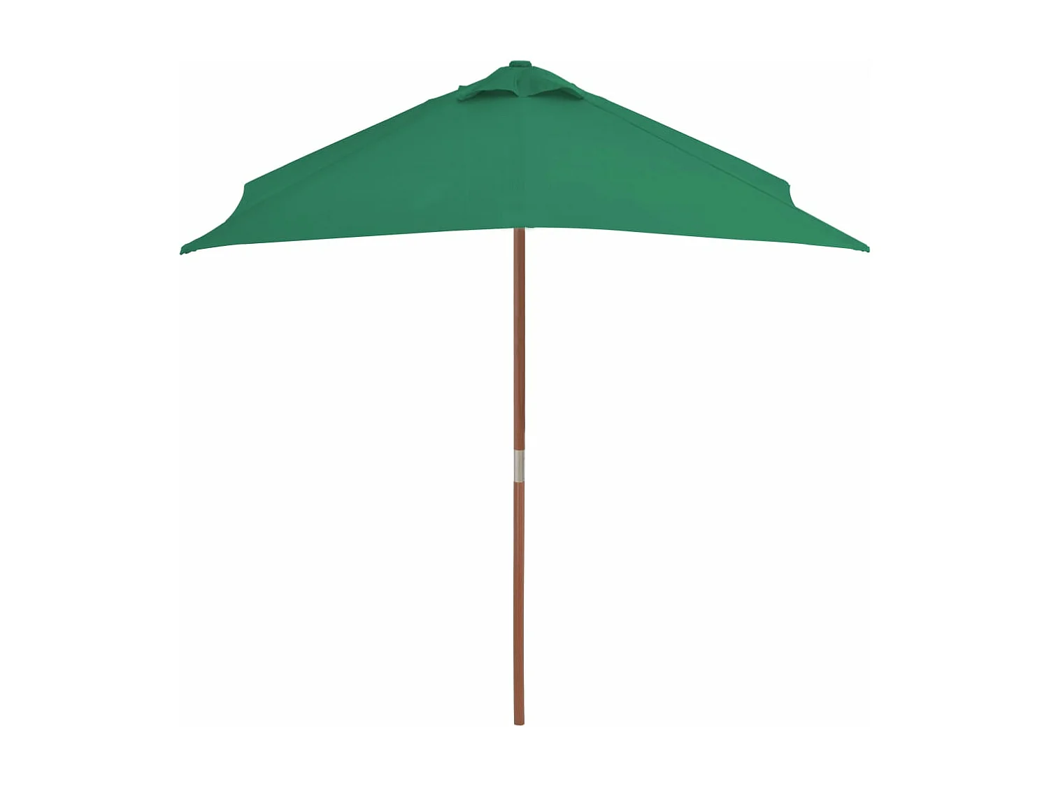 Parasol met houten paal 150x200 cm groen