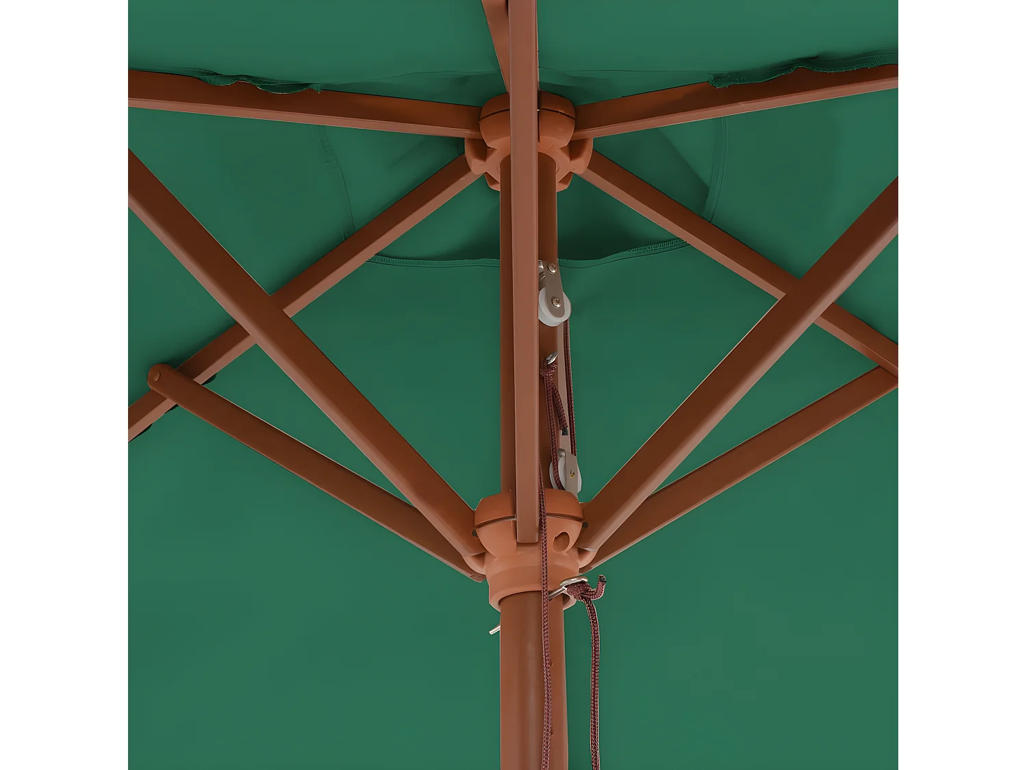 Parasol met houten paal 150x200 cm groen