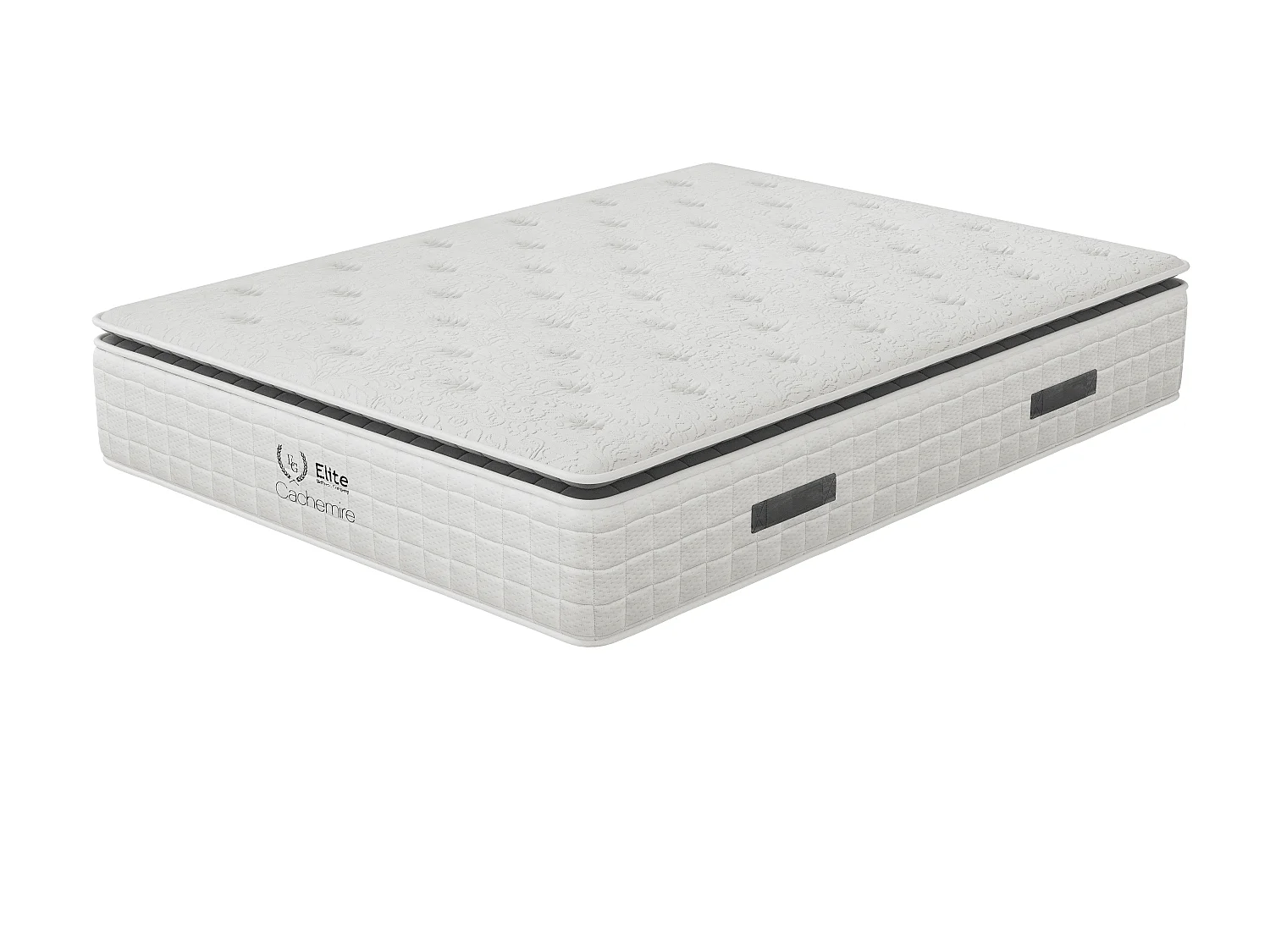Matelas Cachemire 180x200 cm Hauteur 28 cm ressorts ensachés mousse polyuréthane Surmatelas Intégré soutien équilibré