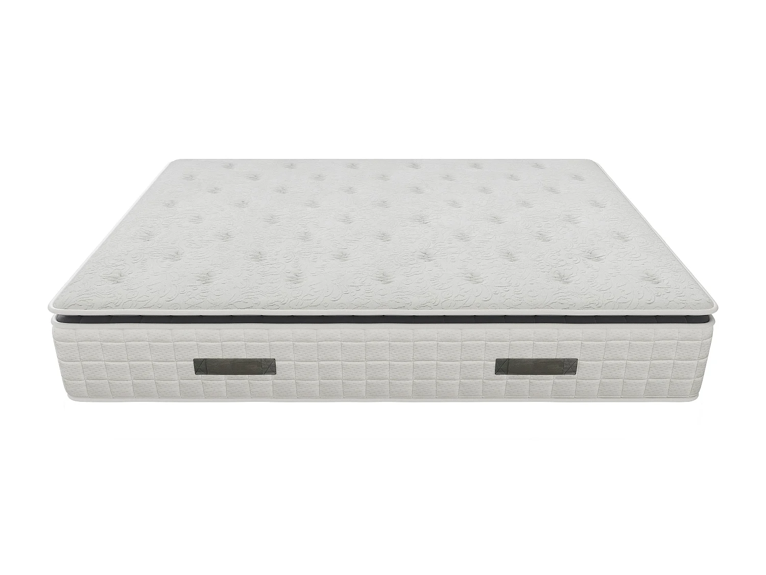 Matelas Cachemire 140x190 cm Hauteur 28 cm ressorts ensachés mousse polyuréthane Surmatelas Intégré soutien équilibré