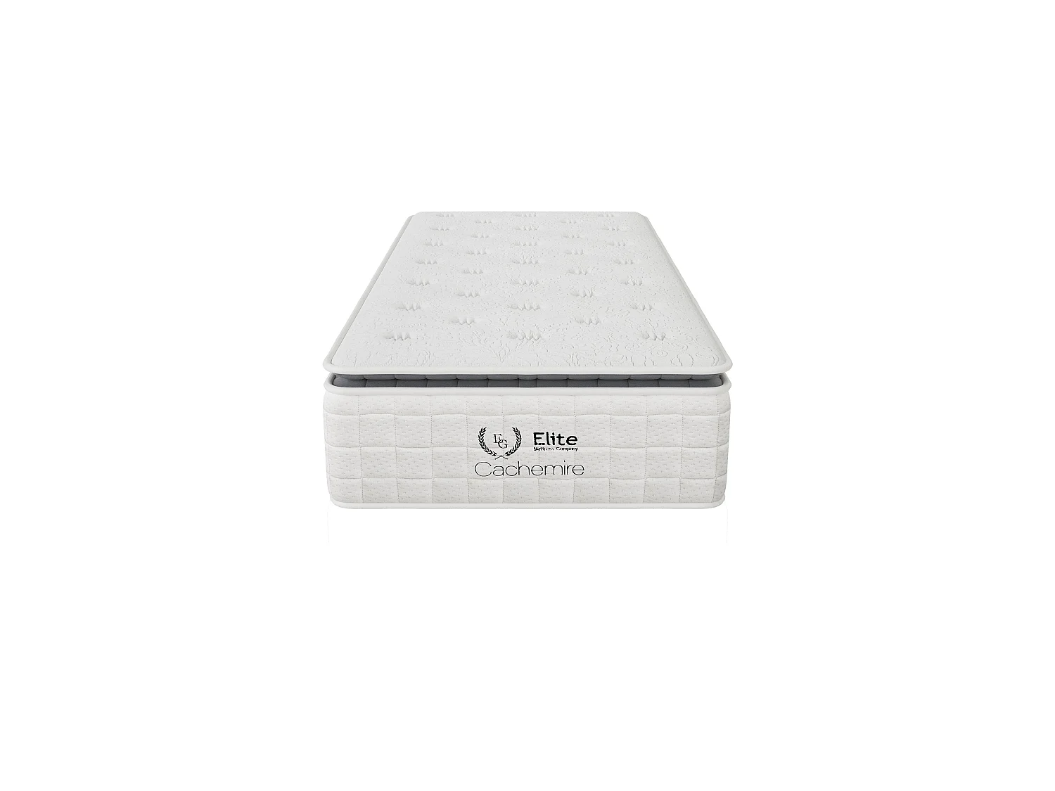 Matelas Cachemire 90x190 cm Hauteur 28 cm ressorts ensachés mousse polyuréthane Surmatelas Intégré Soutien équilibré
