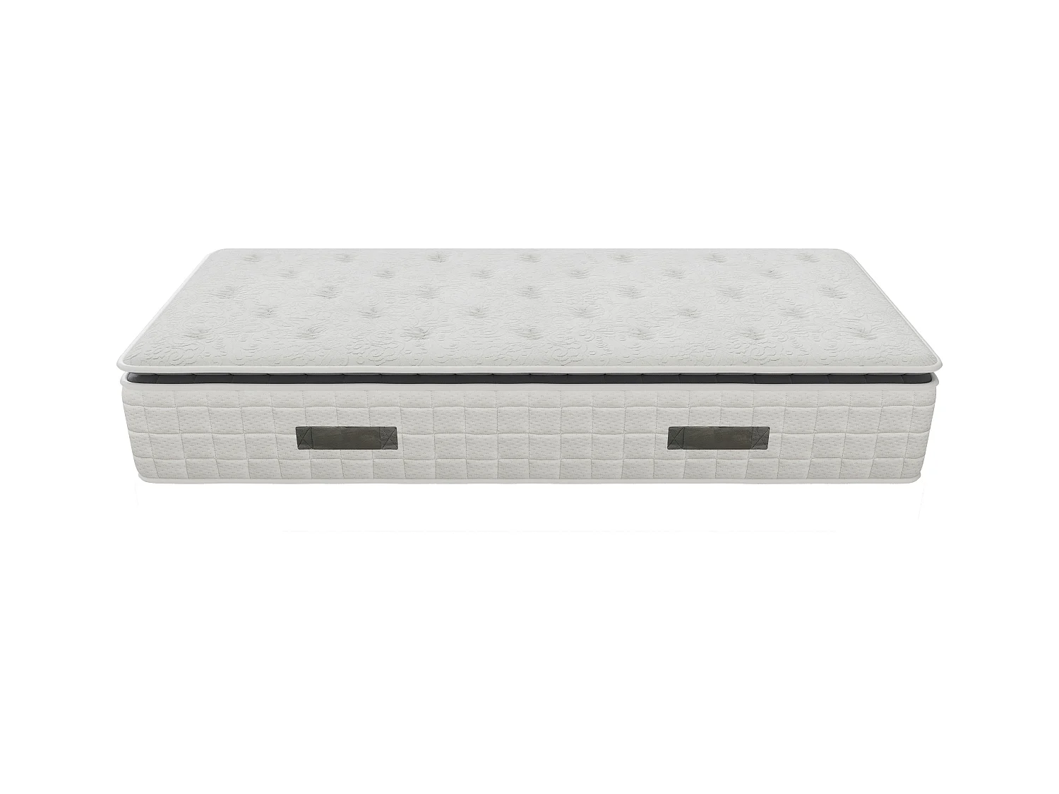 Matelas Cachemire 90x190 cm Hauteur 28 cm ressorts ensachés mousse polyuréthane Surmatelas Intégré Soutien équilibré