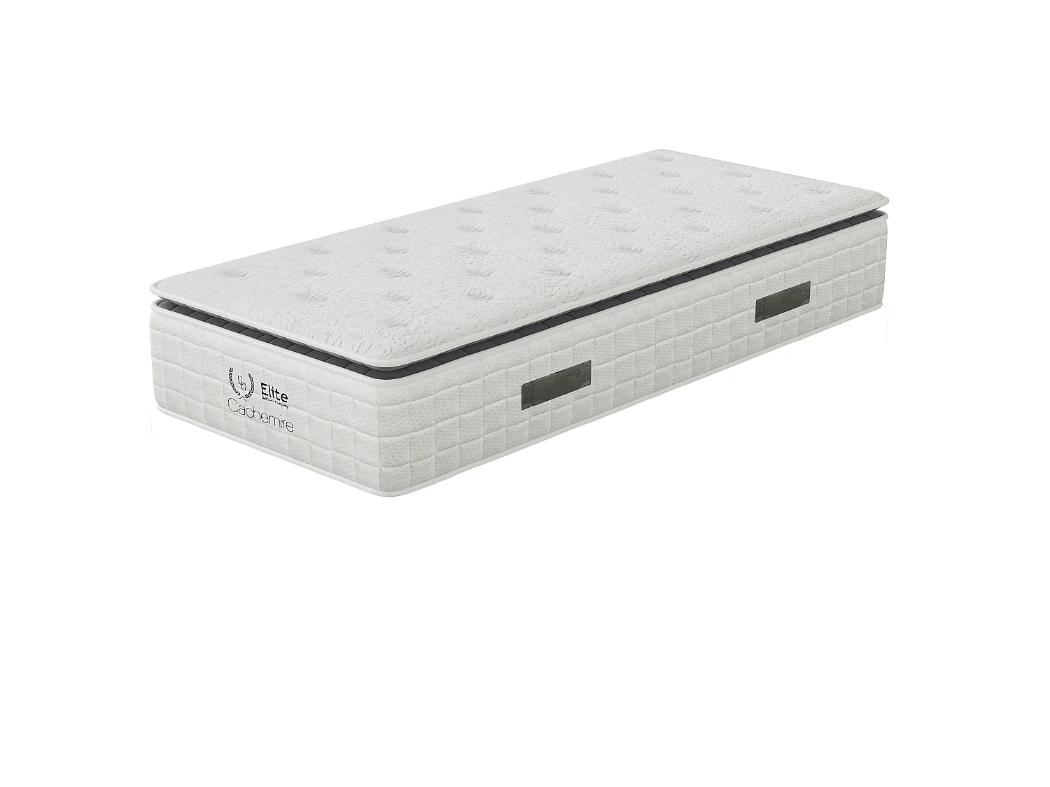 Matelas Cachemire 90x190 cm Hauteur 28 cm ressorts ensachés mousse polyuréthane Surmatelas Intégré Soutien équilibré