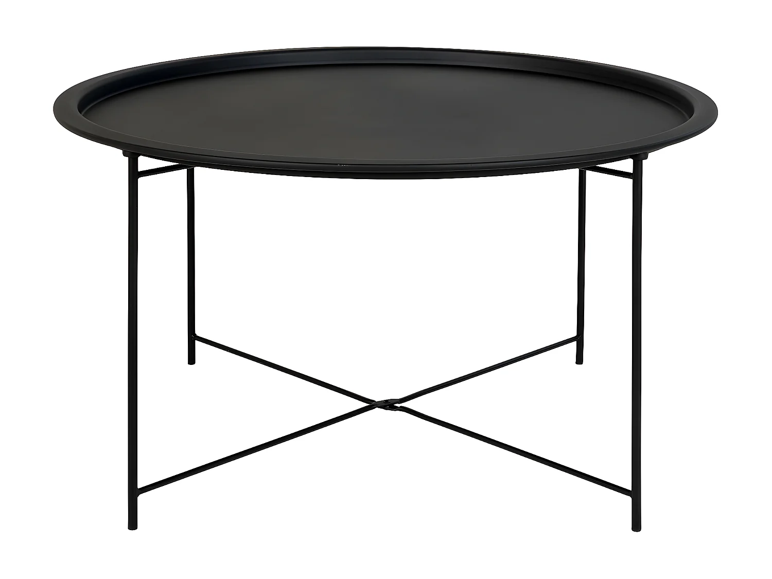 Table Basse Bastia, Noir, 43x43x43 cm, EPIKASA