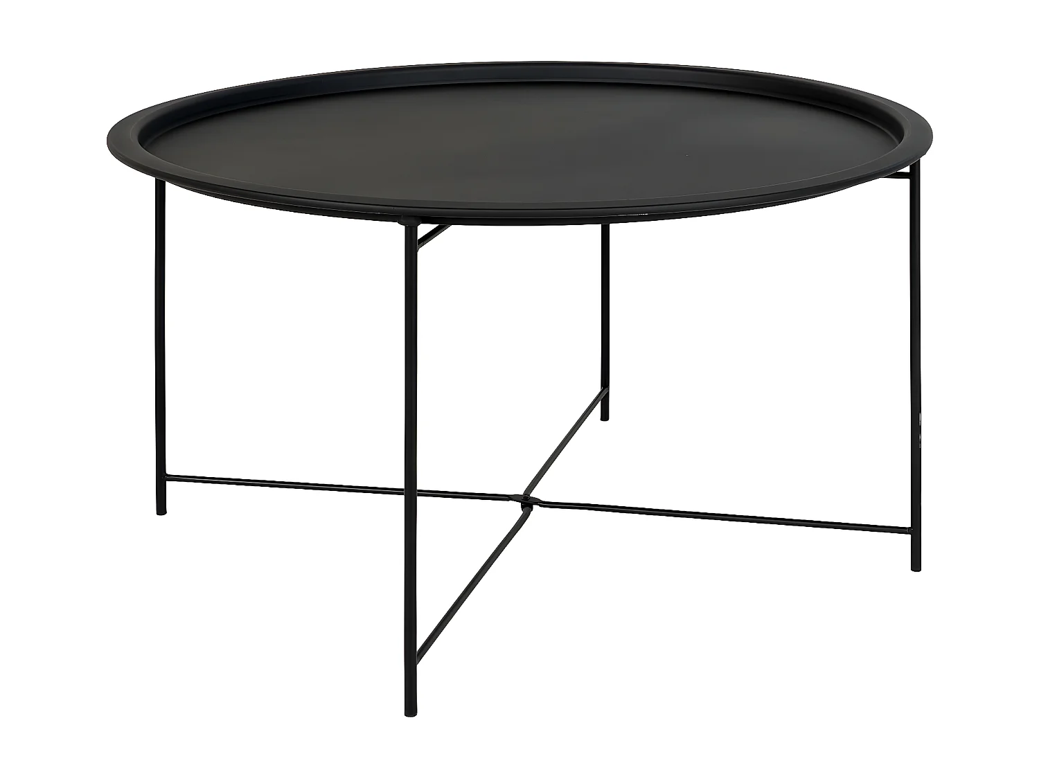 Table Basse Bastia, Noir, 43x43x43 cm, EPIKASA