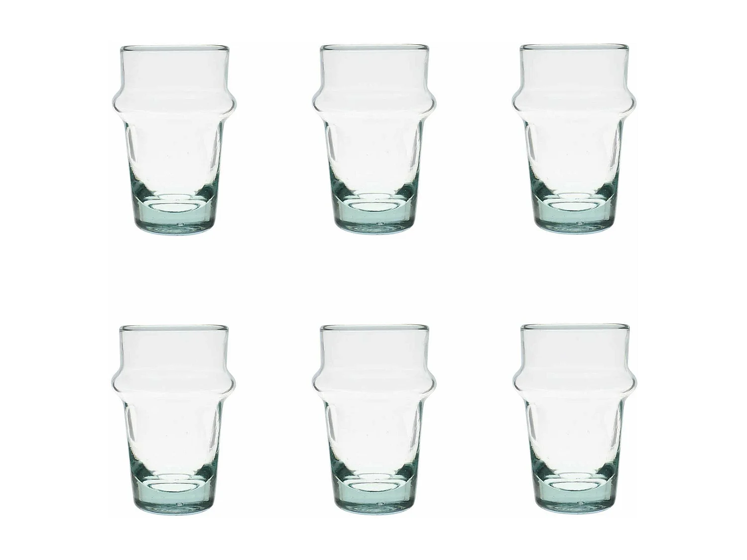 Novastyl - Lot 6 Gobelets A Cafe Beldi 9cl En Verre Recycle Transparent