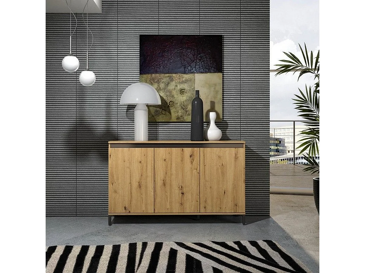 Armoire à Usages Multiples Génie, Chêne, 138x84x40 cm, Seven Design