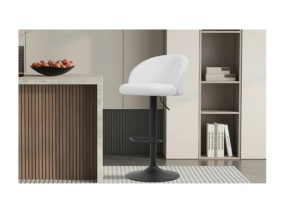 Tabouret de bar style vintage coloris blanc. Collection HYDRA