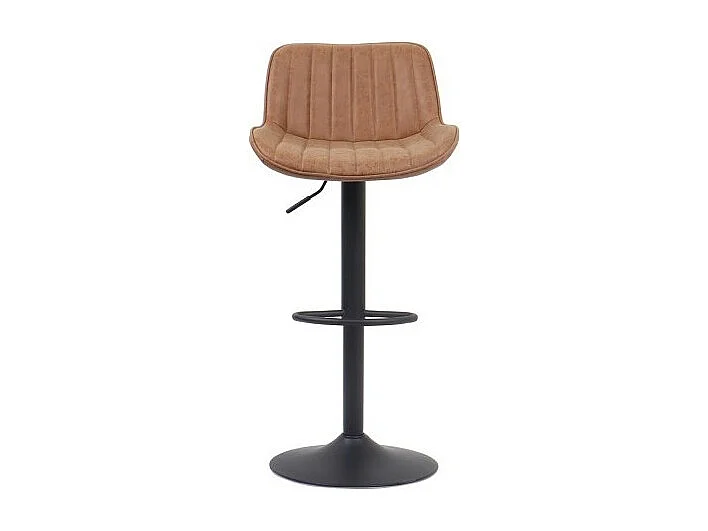 Tabouret de bar style vintage coloris cognac. Collection FERNAND