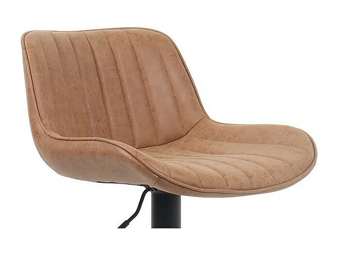 Tabouret de bar style vintage coloris cognac. Collection FERNAND