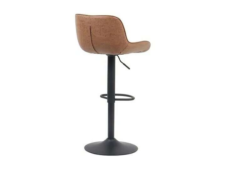 Tabouret de bar style vintage coloris cognac. Collection FERNAND