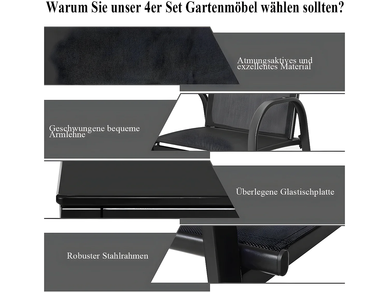 4 TLG. Terrassenmöbel