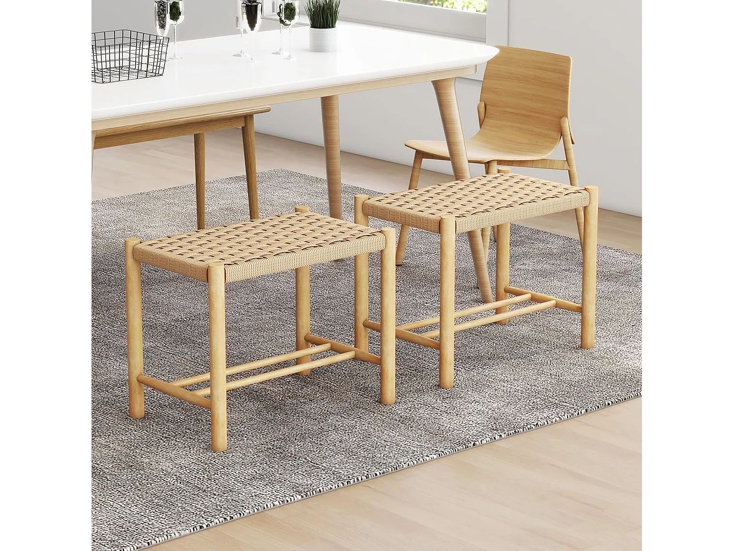 Barhocker aus Holz(2er Set)