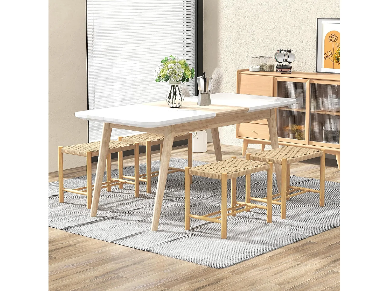 Barhocker aus Holz(2er Set)