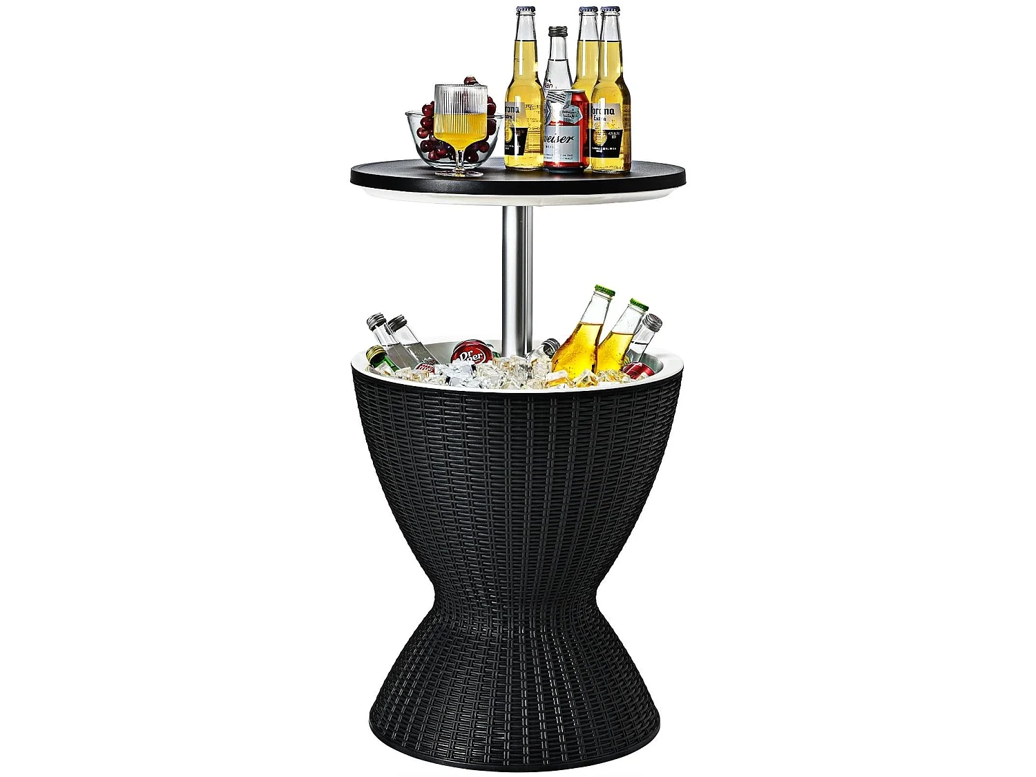 Table de bar avec bac à glaçons Mini-réfrigérateur