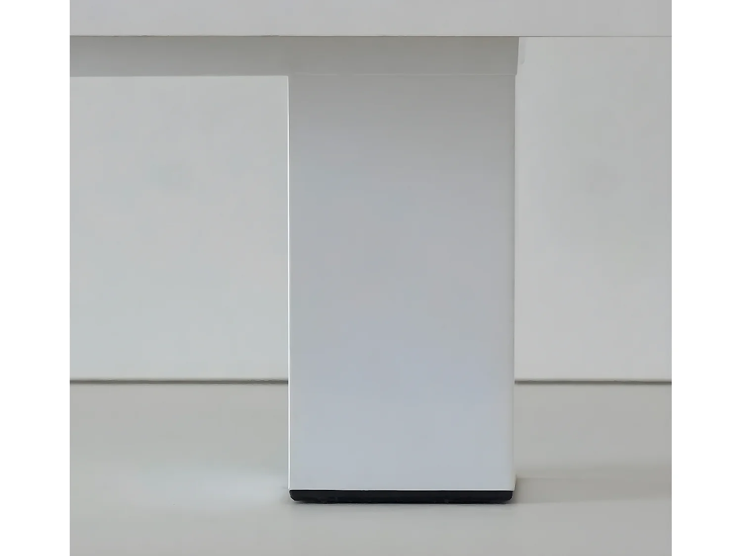 Commode Meuble à chaussures avec 4 portes couleur blanc brillant - Longueur 97 x Hauteur 98 x Profondeur 17 cm