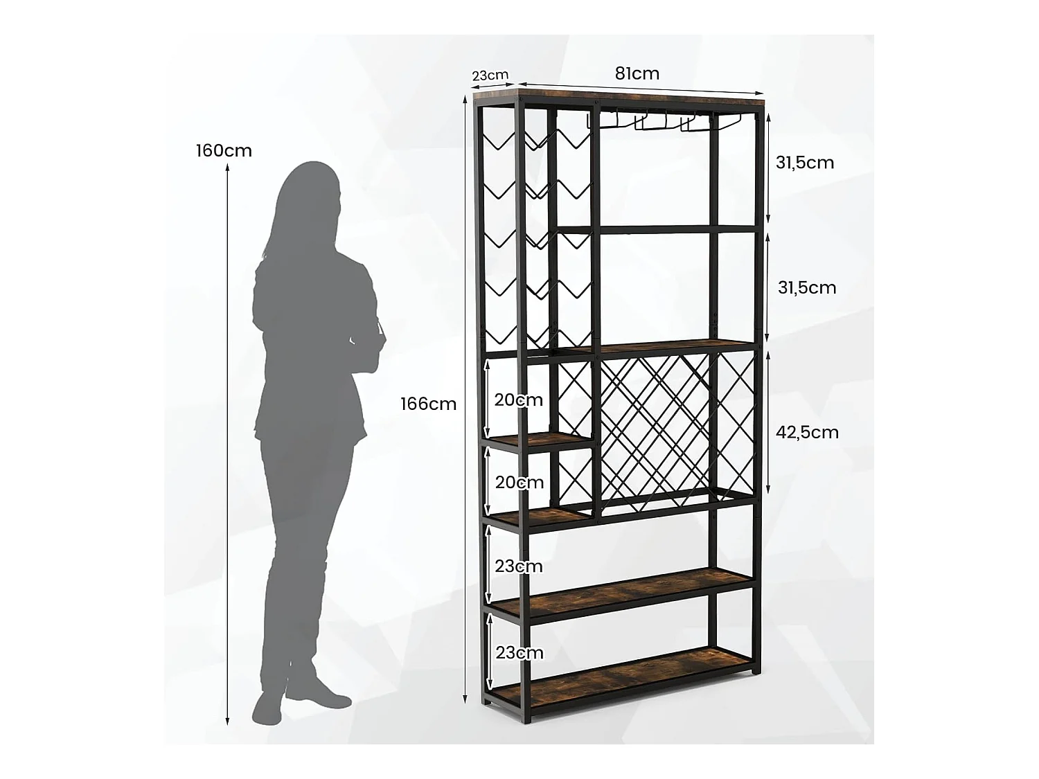 Flaschenregal Industrial