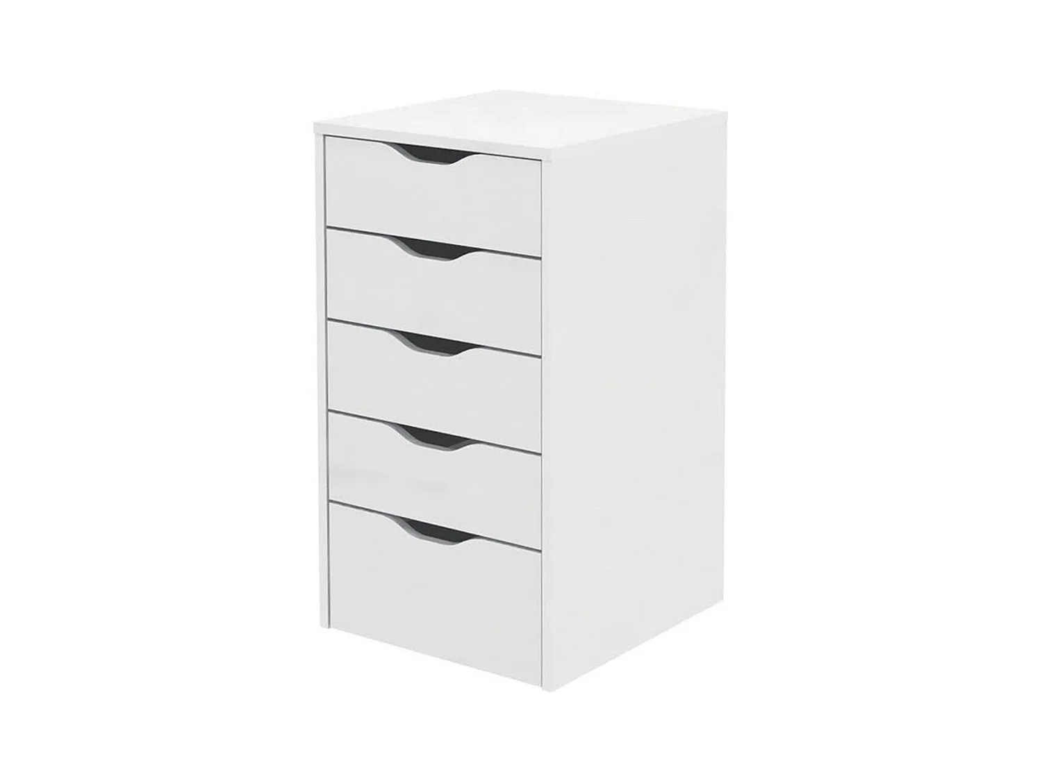 Commode Meuble de rangement couleur blanc - Longueur 40 x Hauteur 71 x Profondeur 43 cm