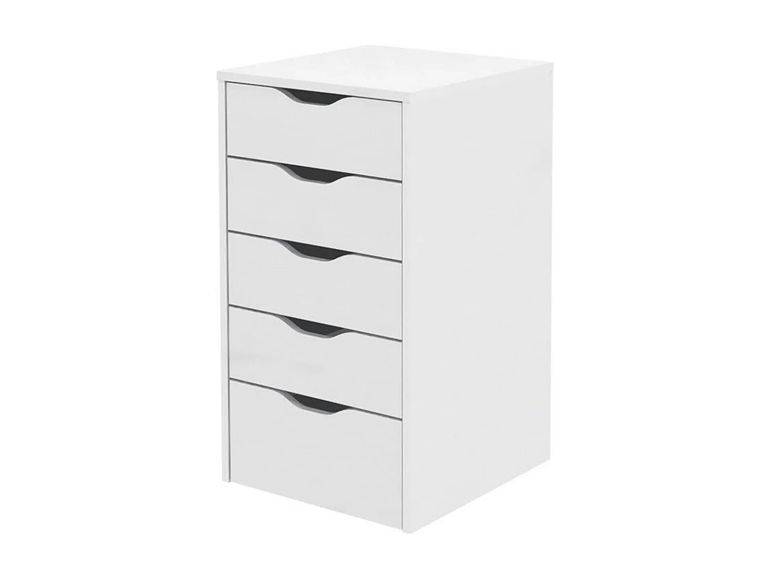 Commode Meuble de rangement couleur blanc - Longueur 40 x Hauteur 71 x Profondeur 43 cm