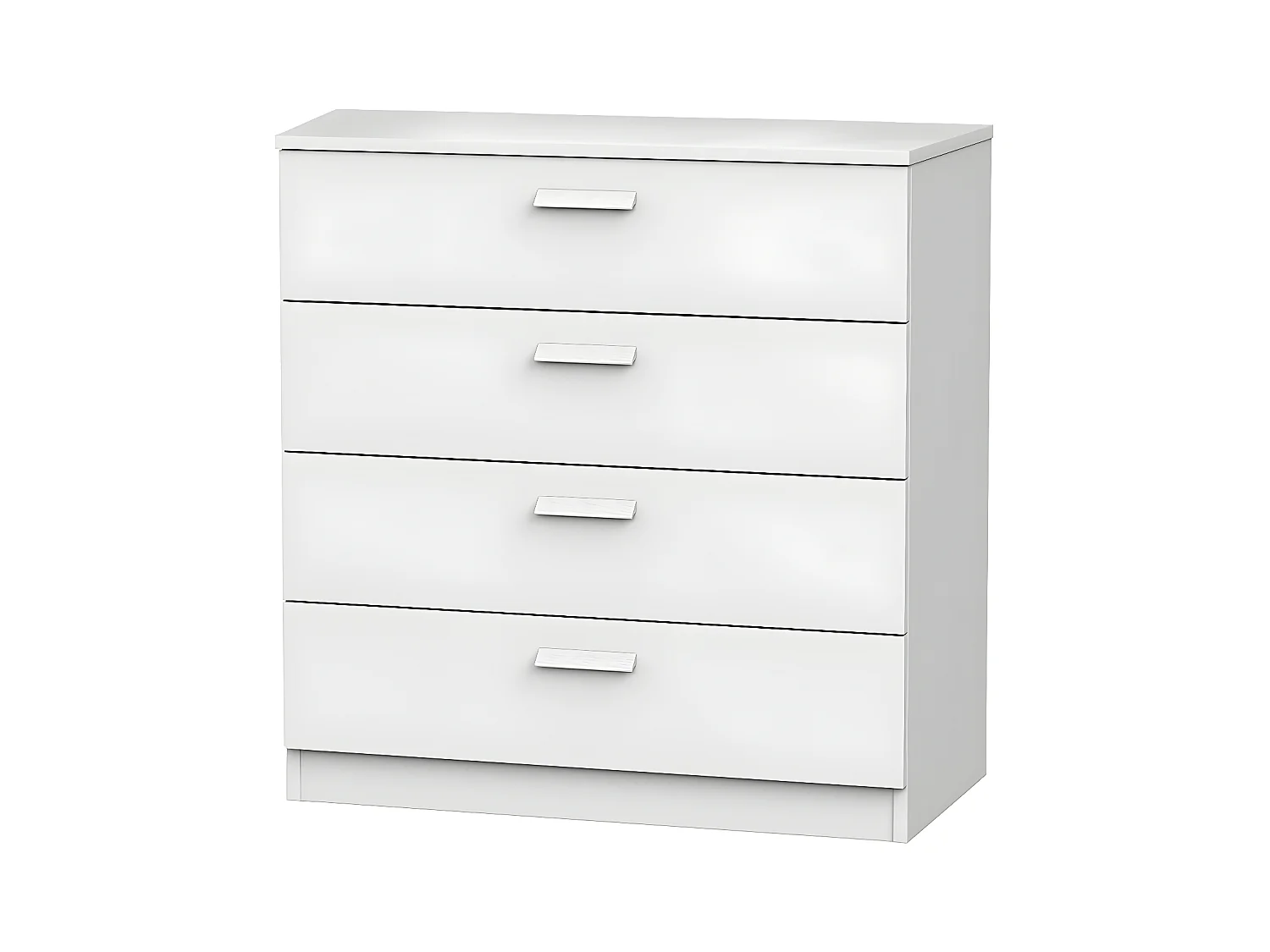 Commode Meuble de rangement couleur blanc - Longueur 74 x Hauteur 78 x Profondeur 40 cm