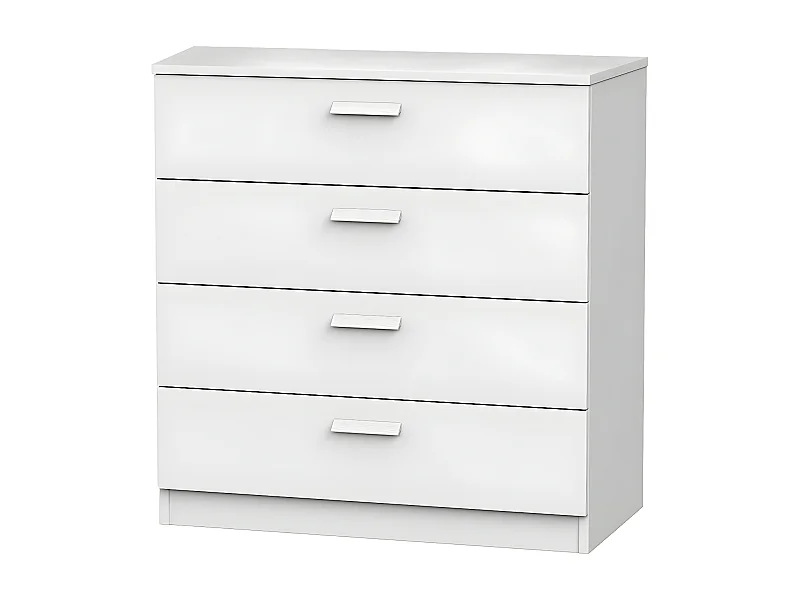 Commode Meuble de rangement couleur blanc - Longueur 74 x Hauteur 78 x Profondeur 40 cm