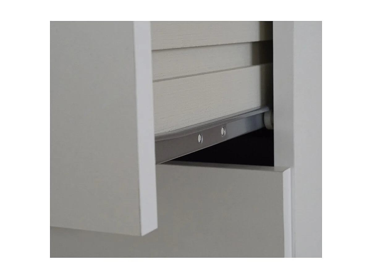 Chiffonnier Meuble de rangement couleur Blanc - Longueur 40 x Hauteur 110 x Profondeur 40 cm