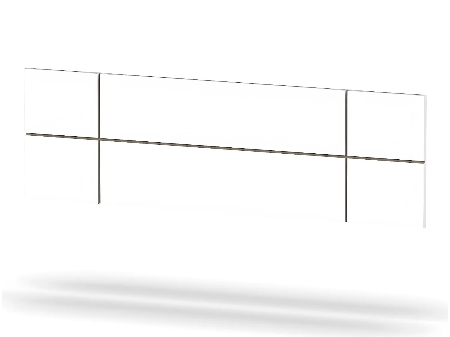 Tête de lit adulte couleur Blanc et Cambrian - Longueur 160 x Hauteur 50 x Profondeur 3.2 cm