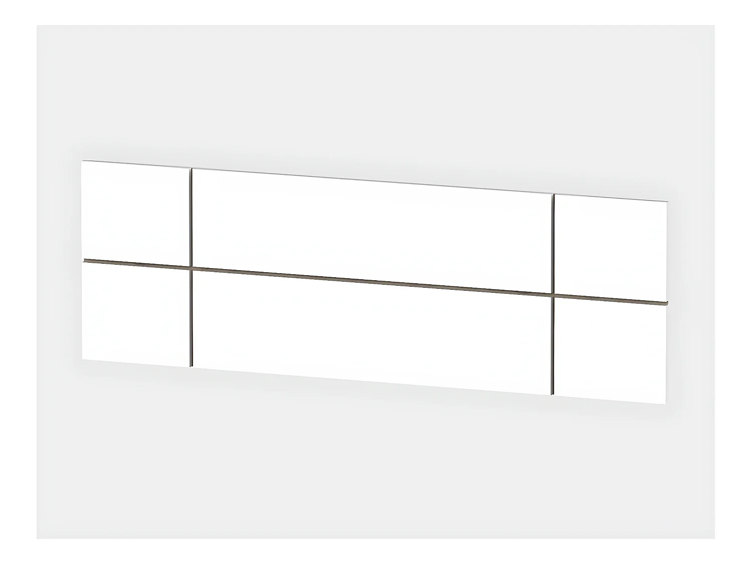 Tête de lit adulte couleur Blanc et Cambrian - Longueur 160 x Hauteur 50 x Profondeur 3.2 cm