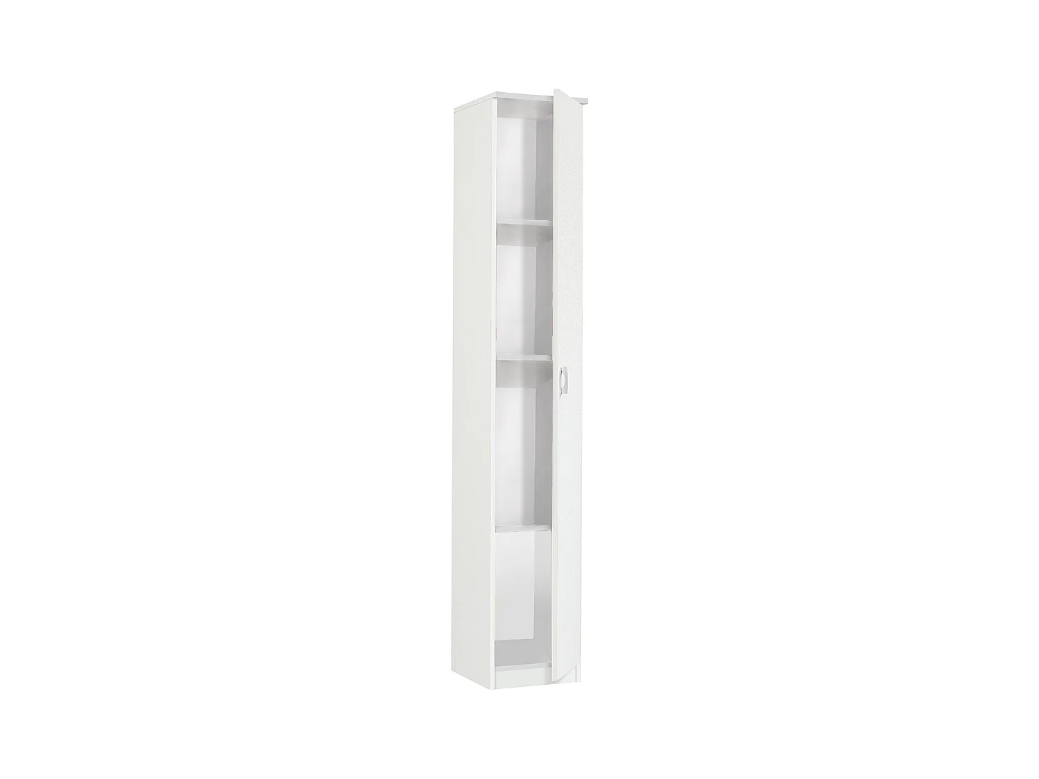 Armoire, meuble de rangement couleur blanc - Longueur 40 x Hauteur 180 x Profondeur 35 cm