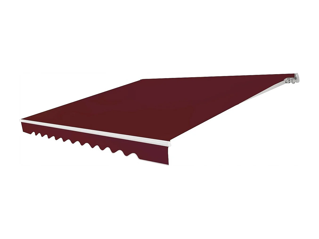 Tenda da sole retrattile 3 x 2,5m, Tenda in alluminio con manovella e poliestere impermeabile, Vino